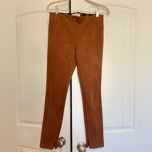 Anthropologie Tan/brown Suede Leggings